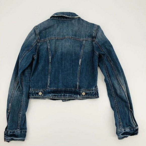 American Eagle Denim Jeans Jacket Flap Pockets - Picture 4 of 11